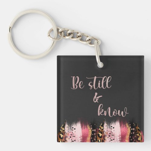 Be Still and Know Bible Verse Keychain