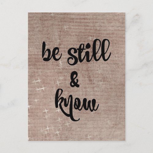Be Still and Know Bible Verse Postcard