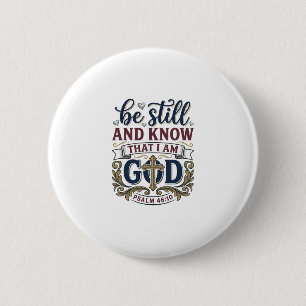 Be Still And Know Christian Psalm 460 Shirt Button