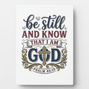 Be Still And Know Christian Psalm 460 Shirt Plaque