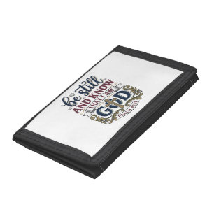 Be Still And Know Christian Psalm 460 Shirt Trifold Wallet