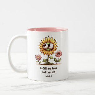 Be Still and Know Christian Scripture Two-Tone Coffee Mug