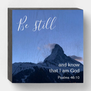 Be Still And Know Custom Text Christian Photo Gift Wooden Box Sign
