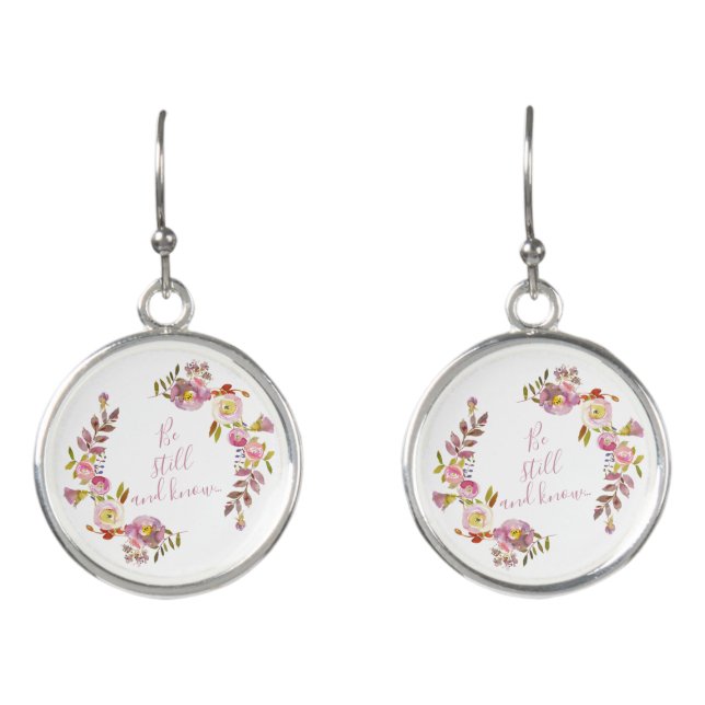 Be Still And Know Earrings (Front)
