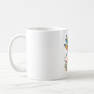 Be still and know Floral Dragonfly Christian Summe Coffee Mug