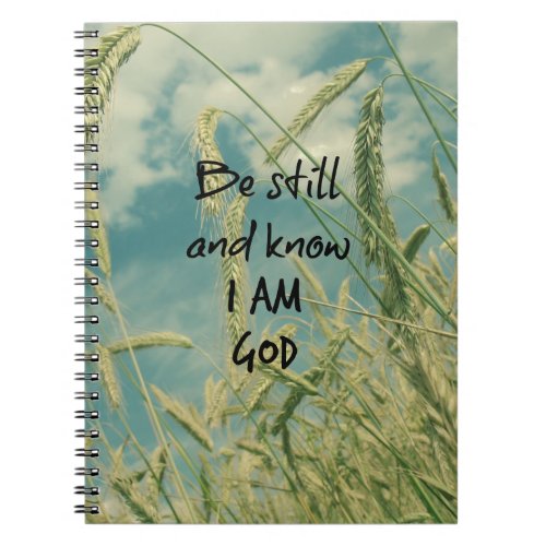 Be Still and Know I am God Bible Verse Notebook