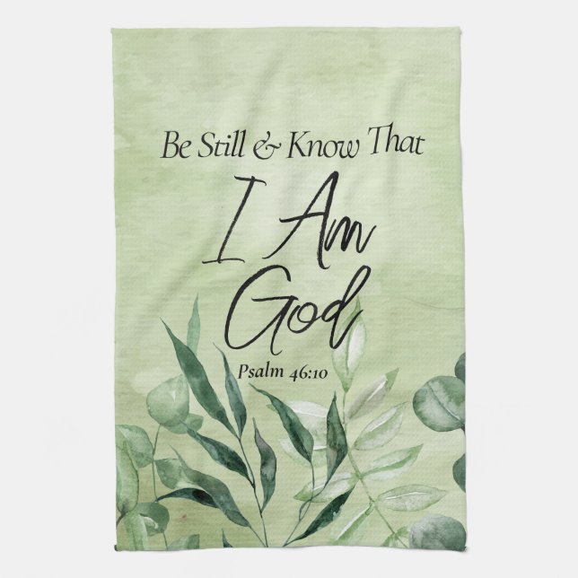 Be Still and Know I Am GOD Kitchen Towel (Vertical)
