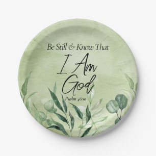 Be Still and Know I Am GOD Paper Plates