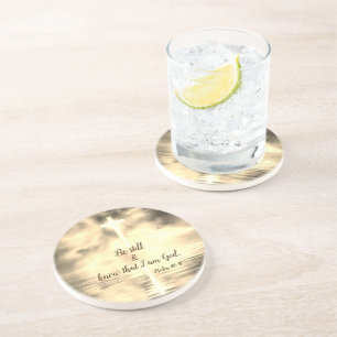 Be Still And Know I am God Sandstone Coaster