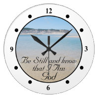 Be Still and Know I AM GOD Scripture Psalm 46:10 Large Clock