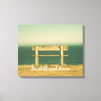 Be Still and Know Inspirational Quote Canvas Print