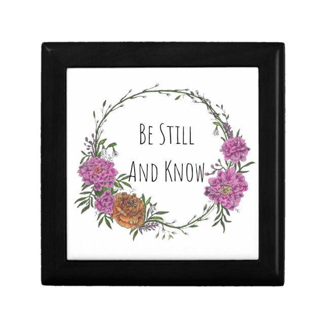 Be Still and Know Jewelry/Keepsake Box (Front)