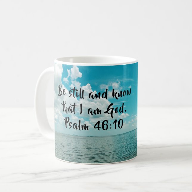 Be Still and Know Lake With Scripture Mug (Front Left)