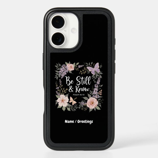  Be Still And Know Love Faith Christian Design  Otterbox iPhone Case (Back)