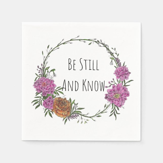 Be Still and Know Napkins (Front)