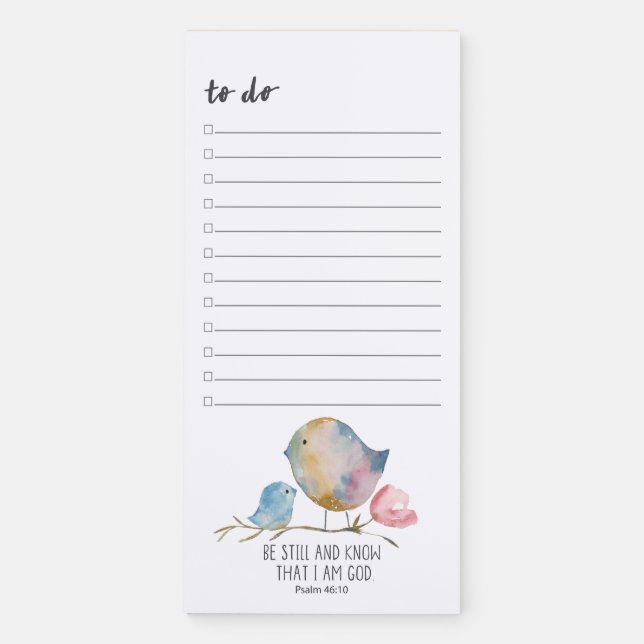 Be still and know notepad. Great gift! Magnetic Notepad (Front)