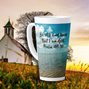Be Still And Know Peaceful Lake Christian Mug by dustytoes at Zazzle