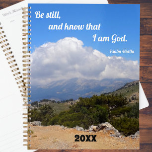 Be Still And Know Psalm 46:10 Bible Verse Nature Planner