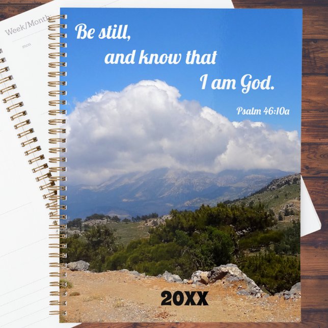Be Still And Know Psalm 46:10 Bible Verse Nature Planner (Creator Uploaded)