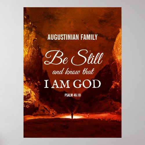BE STILL AND KNOW Psalm 4610 Christian Poster