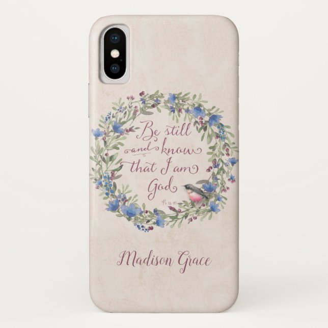 Be Still and Know - Psalm 46:10 custom name Case-Mate iPhone Case (Back)