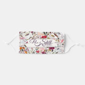 Be Still and Know Psalm 46:10 Floral Adult Cloth Face Mask (Front, Folded)