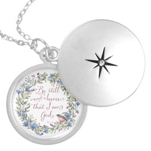 Be Still and Know _ Psalm 4610 Silver Plated Necklace