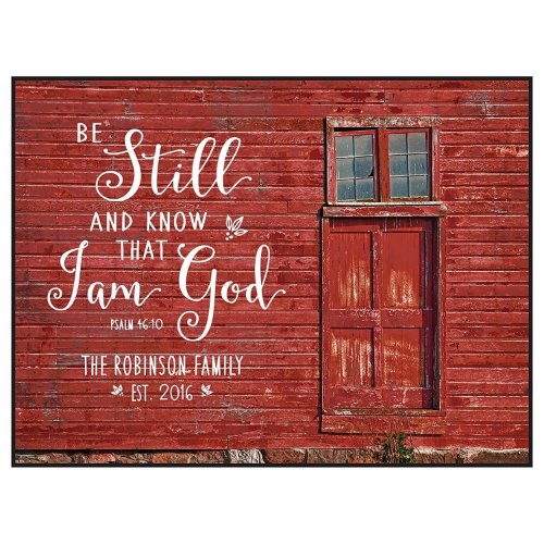 Be Still and Know Red Barn with Window Wall Sign