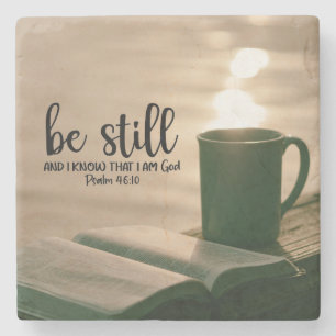 Be Still and Know that I Am God Bible Stone Coaster