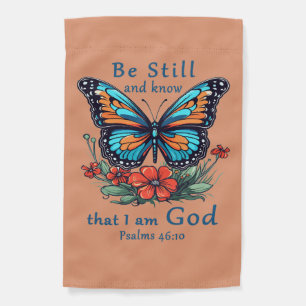 Be still and know that I am God Bible Verse Garden Flag
