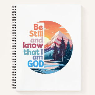 Be still and know that I am God Bible Verse Notebook