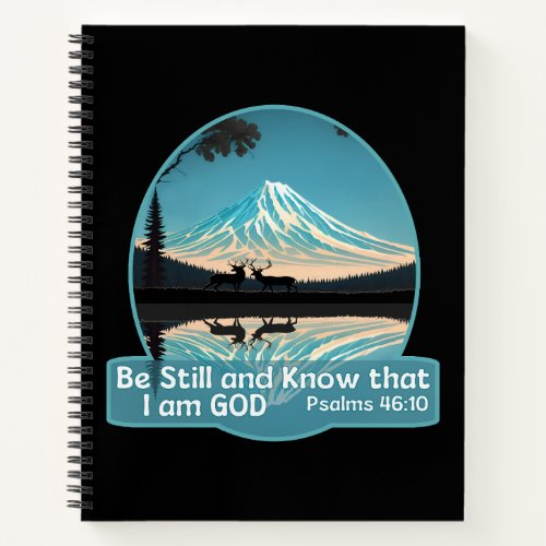 Be still and know that I am God Bible Verse Notebook