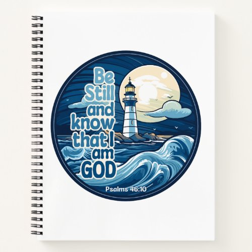 Be still and know that I am God Bible Verse Notebook