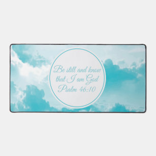 Be Still and Know that I am God Cute Christian Desk Mat