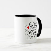Be Still and Know that I am God, hand drawn Mug (Front Right)