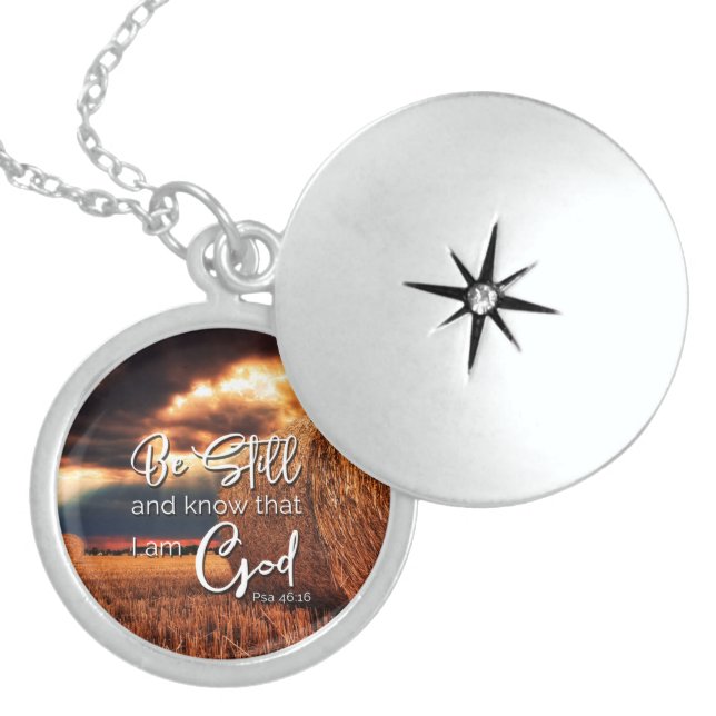 Be Still and know that I am God Locket Necklace (Front)