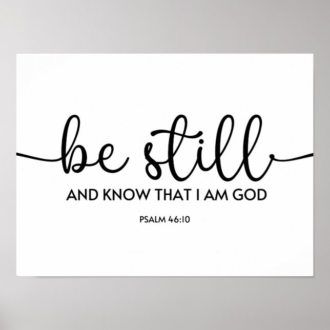 Be Still and Know That I am God Poster (Front)