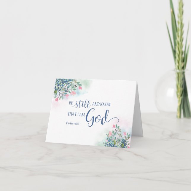 Be Still and Know that I am God, Ps 46:10 Note Card (Front)