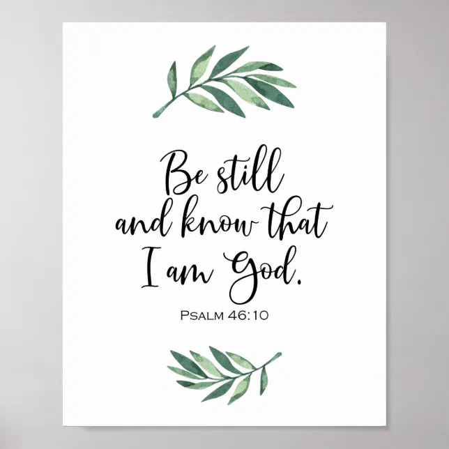 Dicksons Portachiavi Religioso 'Be Still And Know That I Am God' - Resina Argentata 3,2 Cm - 3