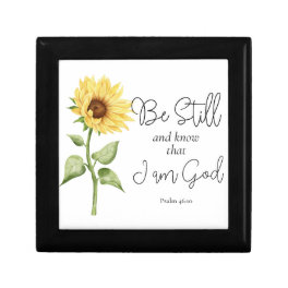 Be Still and Know that I am God Sunflower Gift Box