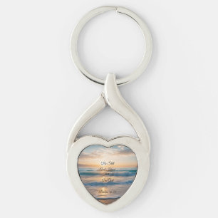 "Be Still And Know That I Am God" Sunrise Keychain