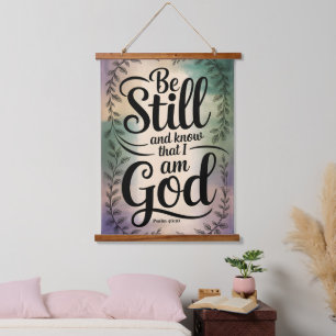 Be Still and Know That I Am God Vintage Christian Hanging Tapestry