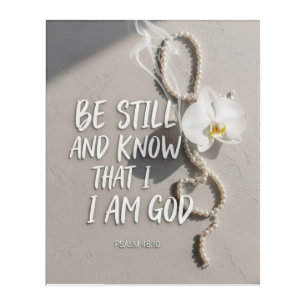 "Be Still and Know" Wall Art: Psalm 46:10 Luxe Gol Acrylic Print