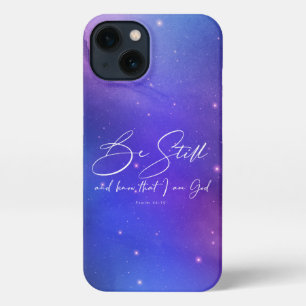 Be Still and Know Watercolor Bible Verse Christian iPhone 13 Case