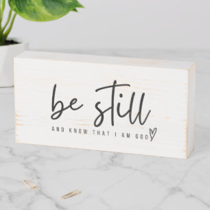 be still and know. Wood Box Wall Art