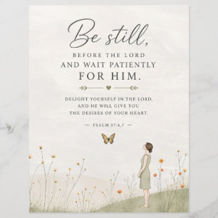 Be Still and Wait Patiently Psalm 37 Christian Flyer