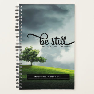 'Be Still' Bible Quote 5.5 x 8.5 Planner