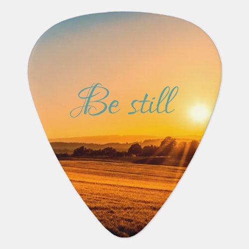 Be Still Bible Quote Guitar Pick