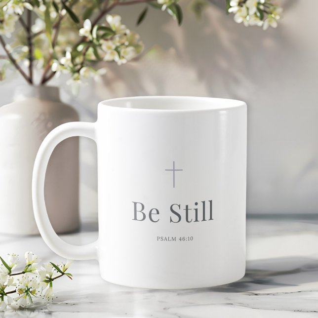Be Still Christian Mug – Psalm 46:10 Scripture (Creator Uploaded)