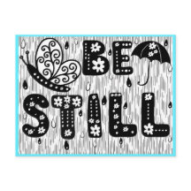 Be Still Coloring Postcard